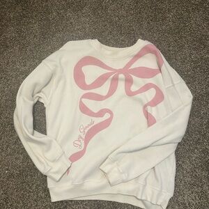 Dry Goods Pink Bow Crewneck